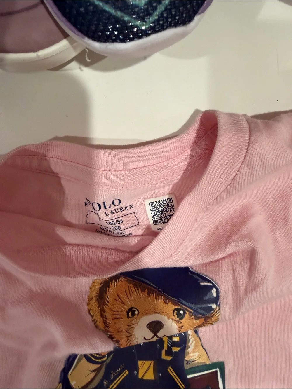 Ralph Lauren Light Pink Polo Bear Graphic Tee